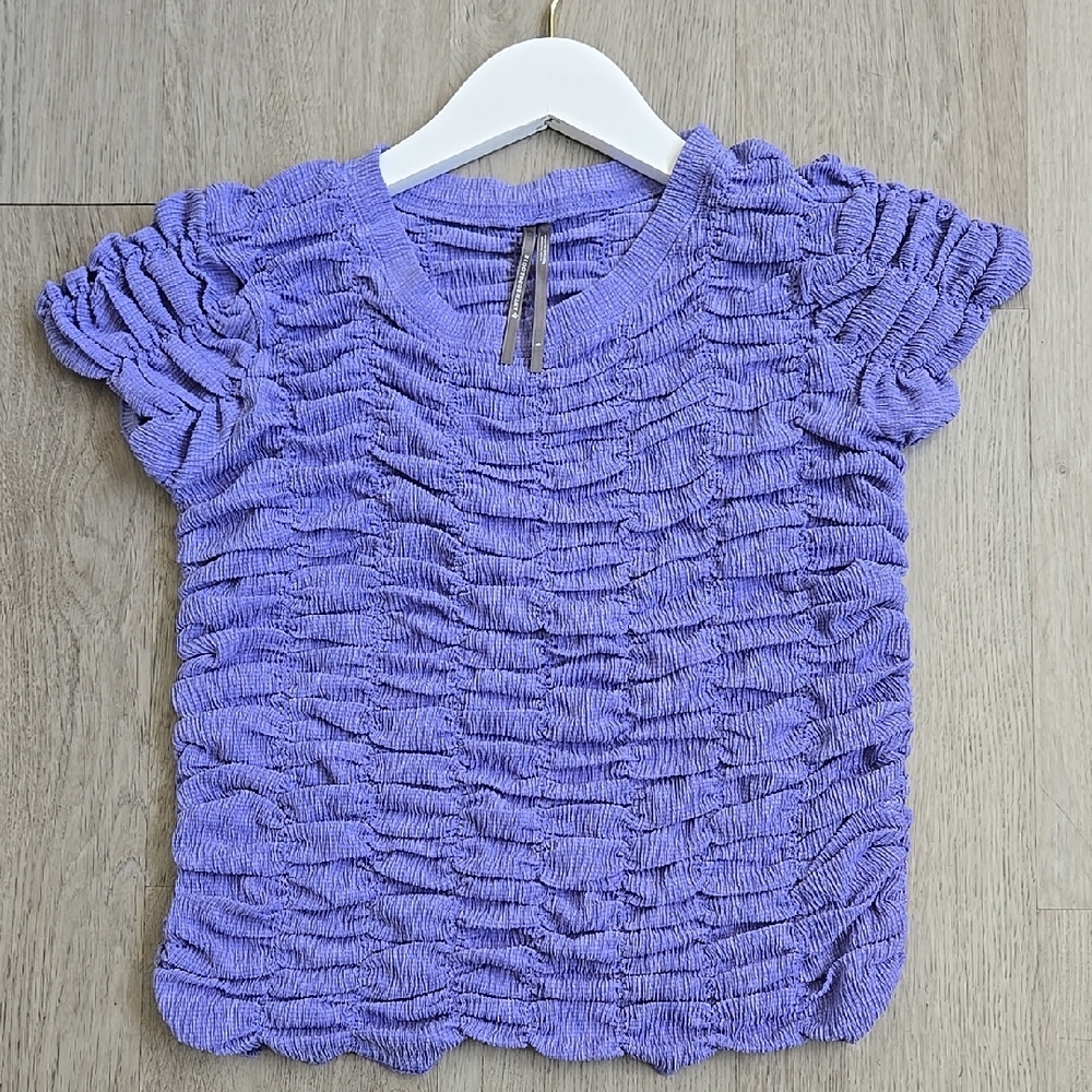 By Antropologie Ruched Baby Tee Size S - Picture 4 of 11